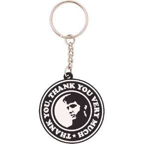 Desert Cactus Elvis Presley Keychain PVC Material Decorative Keychain (PVC Keychain - A)