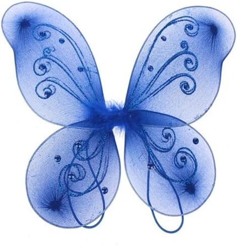 Homeford Organza Nylon Butterfly Wings with Glitters, Kids Size, 12-Inch, Black in Saudi Arabia