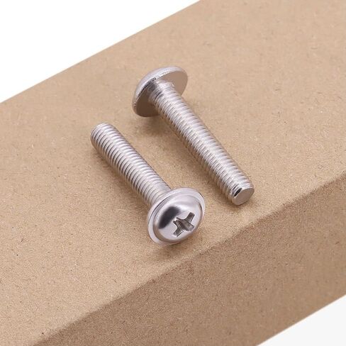 M3-0.5 x 6mm (100 pcs) Pan Washer Head Phillps Drive Machine Screws, Cross Recessed Machine Screws with Round Washer Head, 304 Stainless Steel 18/8, PWM Screws in Kuwait