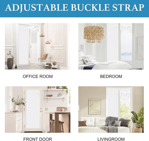 RYB HOME Blackout Door Curtain Self Adhesive Length Adjustable Glass Window Curtains for Bedroom Living Room Office French Door Front Door Tricia Door Sidelight Curtain, W 26 x L 69, Grey, 1 Panel in Saudi Arabia