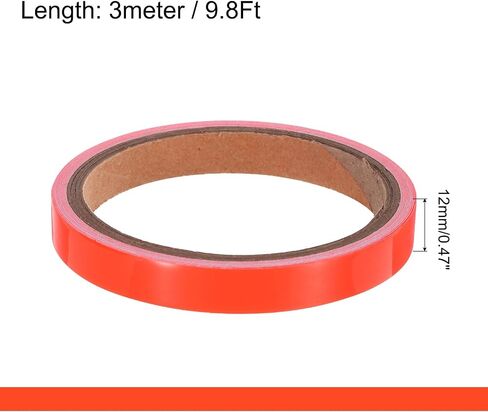 uxcell 4Rolls Glow in The Dark Tape, 0.47 inch x 9.8 ft Fluorescent Adhesive Tape Luminous Tape for Stairs, Walls, Steps, Exit Sign, Home Decoration, Red in Saudi Arabia