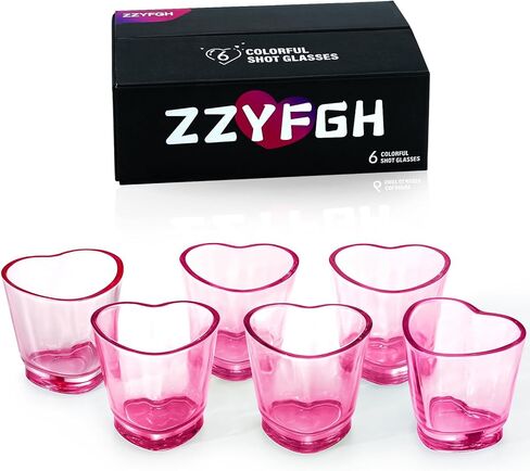 ZZYFGH 6 Pack Shot Glasses Set, 1.5 oz Clear Shot Glass with Heavy Base for Vodka, Whiskey, Tequila, Espressos, Spirits & Liquors in Saudi Arabia