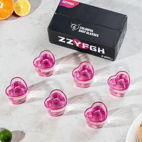 ZZYFGH 6 Pack Shot Glasses Set, 1.5 oz Clear Shot Glass with Heavy Base for Vodka, Whiskey, Tequila, Espressos, Spirits & Liquors in Saudi Arabia