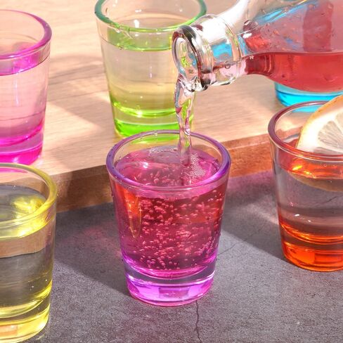 ZZYFGH 6 Pack Shot Glasses Set, 1.5 oz Clear Shot Glass with Heavy Base for Vodka, Whiskey, Tequila, Espressos, Spirits & Liquors in Saudi Arabia