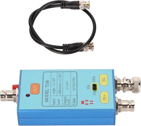 T100 1X 10X 100X 10M Bandwidth Virtual Oscilloscope for Amplifying Weak , High Voltage Differential Probe, Low Noise Portable USB Oscilloscope Probe Kit with 380mAh Battery in Saudi Arabia