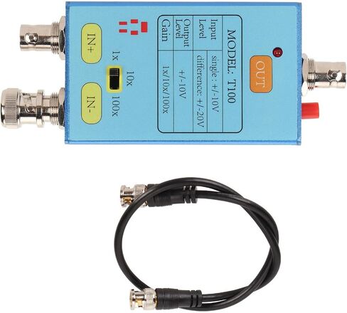 T100 1X 10X 100X 10M Bandwidth Virtual Oscilloscope for Amplifying Weak , High Voltage Differential Probe, Low Noise Portable USB Oscilloscope Probe Kit with 380mAh Battery in Saudi Arabia