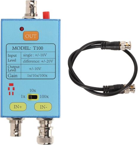 T100 1X 10X 100X 10M Bandwidth Virtual Oscilloscope for Amplifying Weak , High Voltage Differential Probe, Low Noise Portable USB Oscilloscope Probe Kit with 380mAh Battery in Saudi Arabia