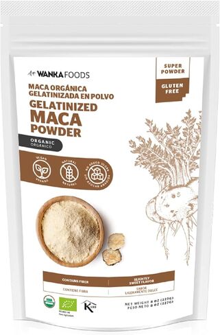 Organic Gelatinized Maca Powder, 8oz or 227g 1 Bag, Peruvian Maca Root. Vegan, USDA Organic, Non-GMO, Gluten-Free, Keto-Friendly Adaptogen Used to Boost Energy, Vitality, and Endurance in Saudi Arabia