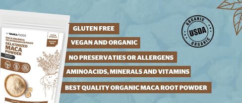 Organic Gelatinized Maca Powder, 8oz or 227g 1 Bag, Peruvian Maca Root. Vegan, USDA Organic, Non-GMO, Gluten-Free, Keto-Friendly Adaptogen Used to Boost Energy, Vitality, and Endurance in Saudi Arabia