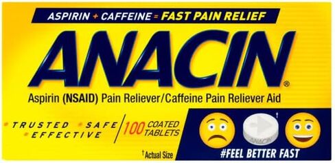 Anacin Fast Pain Relief Pain Reducer Aspirin Tablets, 300 Tablets, (Pack of 3) in Saudi Arabia