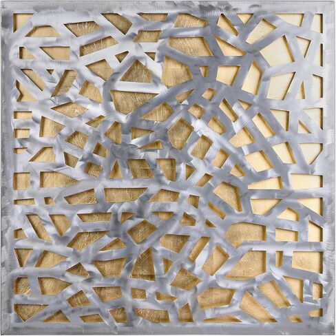 Empire Art Direct "Gold Enigma Polished Steel Sculpture Abstract Wall Art with Gold Leaf,Ready to Hang,Living Room, Bedroom ＆ Office (PSL-19308-3232) in Saudi Arabia