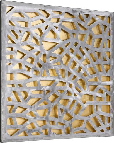Empire Art Direct "Gold Enigma Polished Steel Sculpture Abstract Wall Art with Gold Leaf,Ready to Hang,Living Room, Bedroom ＆ Office (PSL-19308-3232) in Saudi Arabia