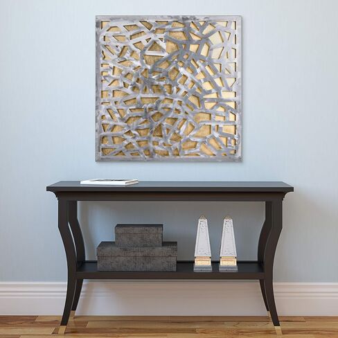 Empire Art Direct "Gold Enigma Polished Steel Sculpture Abstract Wall Art with Gold Leaf,Ready to Hang,Living Room, Bedroom ＆ Office (PSL-19308-3232) in Saudi Arabia