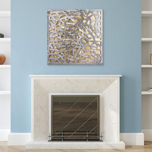 Empire Art Direct "Gold Enigma Polished Steel Sculpture Abstract Wall Art with Gold Leaf,Ready to Hang,Living Room, Bedroom ＆ Office (PSL-19308-3232) in Saudi Arabia