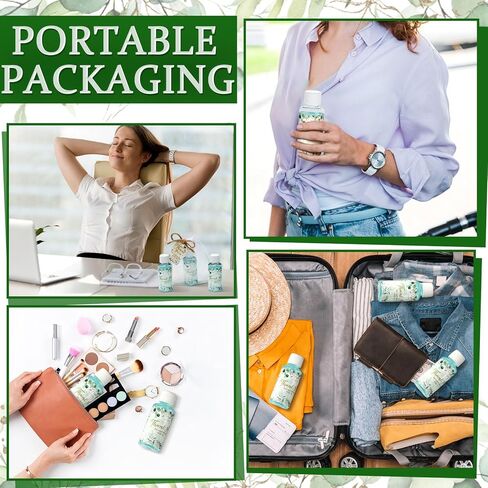 24 مجموعة من غسول الفم بحجم السفر لحفلات الزفاف الصغيرة، غسول الفم غير الكحولي، عبوات طازجة بالنعناع، ​​غسول الفم المحمول، زجاجات غسول الفم الفردية للهدايا، 1 أونصة لكل عبوة in Kuwait