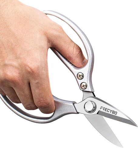 Leather Scissors, All metal Scissors, Heavy Duty Scissors Short Blades Effortless Cutting - Large Comfortable Shears for Crafting, Sewing Fabric, Leather, Cotton, Cloth in Saudi Arabia