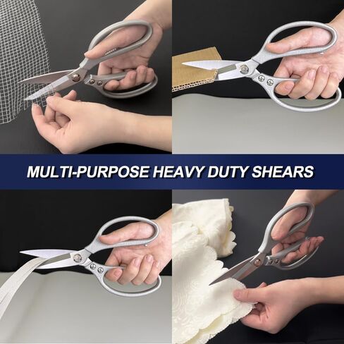 Leather Scissors, All metal Scissors, Heavy Duty Scissors Short Blades Effortless Cutting - Large Comfortable Shears for Crafting, Sewing Fabric, Leather, Cotton, Cloth in Saudi Arabia