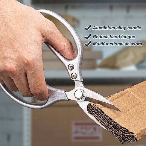 Leather Scissors, All metal Scissors, Heavy Duty Scissors Short Blades Effortless Cutting - Large Comfortable Shears for Crafting, Sewing Fabric, Leather, Cotton, Cloth in Saudi Arabia