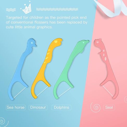 Kids Dental Flossers,2 Box 176 Count Floss Organize Dispenser,Automatic Pop-Up Make Children Flossing Fun,Encourage Flossing Habits,LIAMOSS Floss Picks Helps Fight Frog Teeth,Gum Health in Saudi Arabia