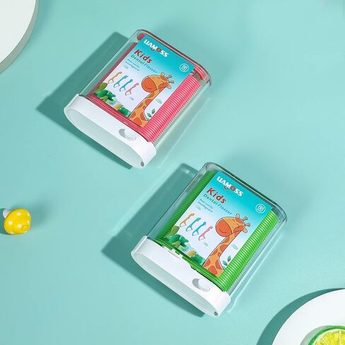 Kids Dental Flossers,2 Box 176 Count Floss Organize Dispenser,Automatic Pop-Up Make Children Flossing Fun,Encourage Flossing Habits,LIAMOSS Floss Picks Helps Fight Frog Teeth,Gum Health in Saudi Arabia