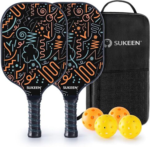 Sukeen Pickleball Paddles Set of 2, Fiberglass Surface Pickleball Set with Pickleball Rackets, Pickle Ball Paddle Set ​for Men Women in Saudi Arabia