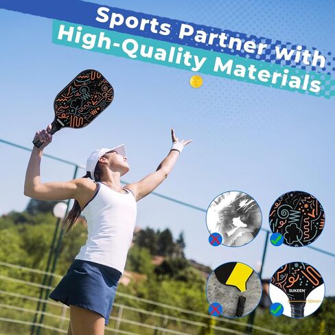 Sukeen Pickleball Paddles Set of 2, Fiberglass Surface Pickleball Set with Pickleball Rackets, Pickle Ball Paddle Set ​for Men Women in Saudi Arabia