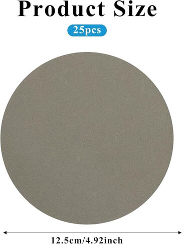 5 Inch 3000 Grit Sandpapers, 25 Pack Wet Dry Sanding Papers, Hook & Loop Sandpaper, Orbital Sander Pads, High Grit Round Flocking Grinding Abrasive Paper for Auto, Wood or Metal Polishing in Saudi Arabia