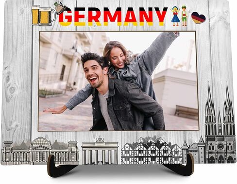 Dubai Pictures Frame, Wooden Desktop Photo Frame with Stand, Dubai Souvenirs For Woman Man, Dubai Family Vacation, Dubai Wedding Gifts, Farmhouse Home Living Room Bedroom Decoration -a62 in Saudi Arabia