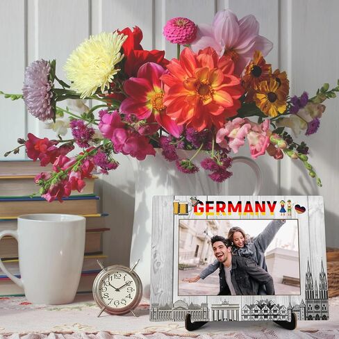 Dubai Pictures Frame, Wooden Desktop Photo Frame with Stand, Dubai Souvenirs For Woman Man, Dubai Family Vacation, Dubai Wedding Gifts, Farmhouse Home Living Room Bedroom Decoration -a62 in Saudi Arabia