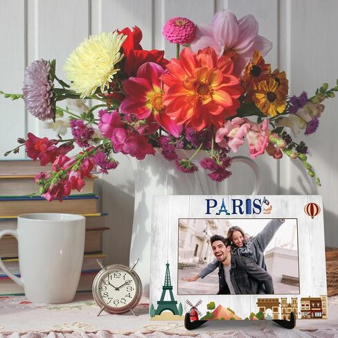 Dubai Pictures Frame, Wooden Desktop Photo Frame with Stand, Dubai Souvenirs For Woman Man, Dubai Family Vacation, Dubai Wedding Gifts, Farmhouse Home Living Room Bedroom Decoration -a62 in Saudi Arabia