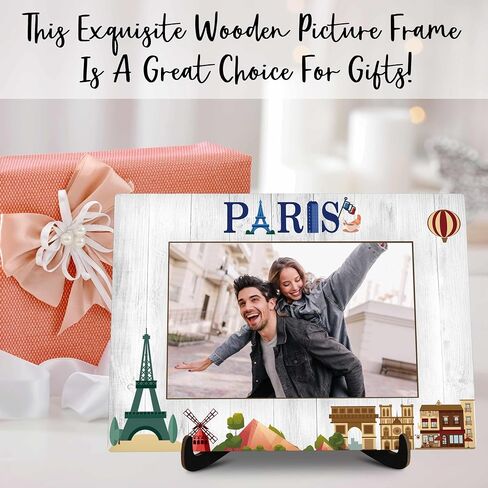 Dubai Pictures Frame, Wooden Desktop Photo Frame with Stand, Dubai Souvenirs For Woman Man, Dubai Family Vacation, Dubai Wedding Gifts, Farmhouse Home Living Room Bedroom Decoration -a62 in Saudi Arabia