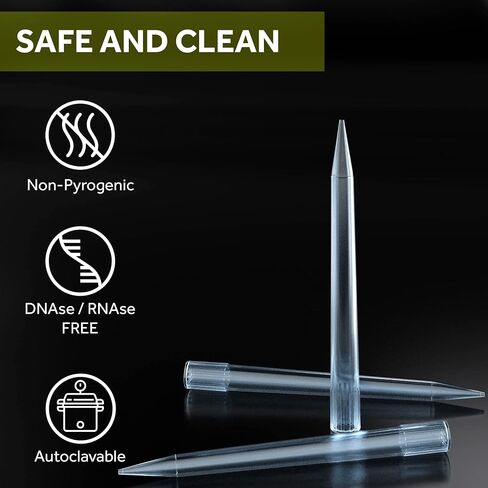 10mL Pipette Tips 100 pcs, 10ml Universal Plastic Pipette Tips, Clear, Non-pyrogenic, DNAse/RNAse Free, Autoclavable,Lab Pipette Tips Small Mouth in Saudi Arabia