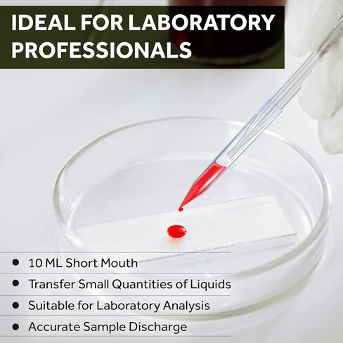 10mL Pipette Tips 100 pcs, 10ml Universal Plastic Pipette Tips, Clear, Non-pyrogenic, DNAse/RNAse Free, Autoclavable,Lab Pipette Tips Small Mouth in Saudi Arabia