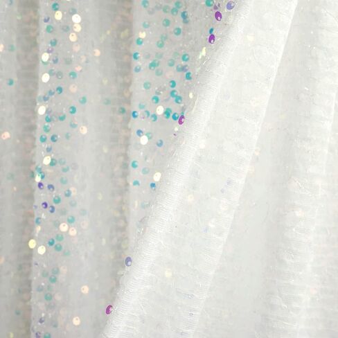 ستارة نافذة واحدة من Lush Decor Ballgown Glam Sparkle Sequins، مقاس 52 بوصة عرض × 84 بوصة طول، متعددة الألوان in Saudi Arabia