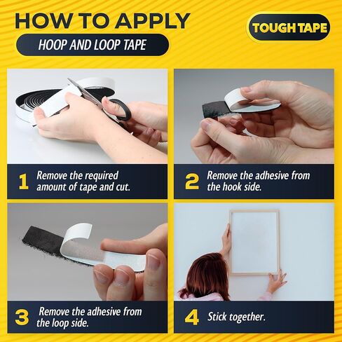 شريط لاصق ذاتي متعدد الأغراض - مشابك ربط وحلقة قوية للغاية - أشرطة قوية صناعية مزدوجة الجوانب - شريط لاصق مدعوم لاحتياجات التثبيت in Kuwait