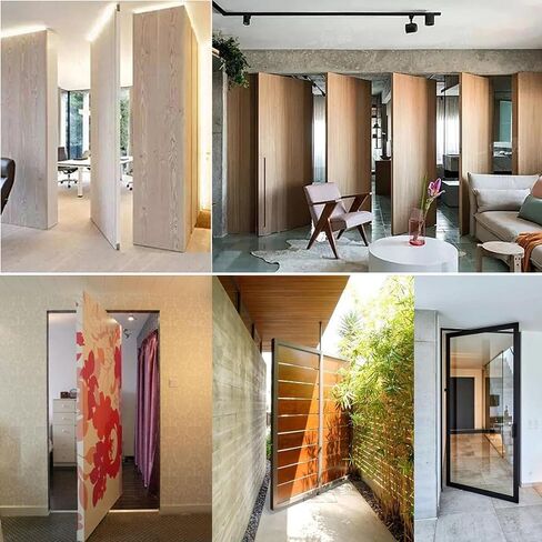 Door Pivot Hinges,Hidden Hinge Hardware for Heavy Duty Wood Doors & Hidden Door Bookcase & Secret Door,Maximum Load 880lb,360 Degree Rotation Center Mount or Side mounting in Saudi Arabia