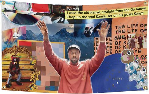 The Old Kanye Flag 3x5 Feet Banner Funny Flags for room Cool Tapestry Man Cave Wall Decor with Brass Grommets for College Dorm Room in Kuwait
