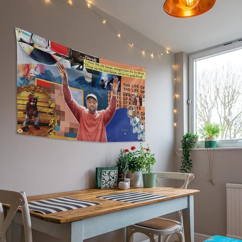 The Old Kanye Flag 3x5 Feet Banner Funny Flags for room Cool Tapestry Man Cave Wall Decor with Brass Grommets for College Dorm Room in Kuwait