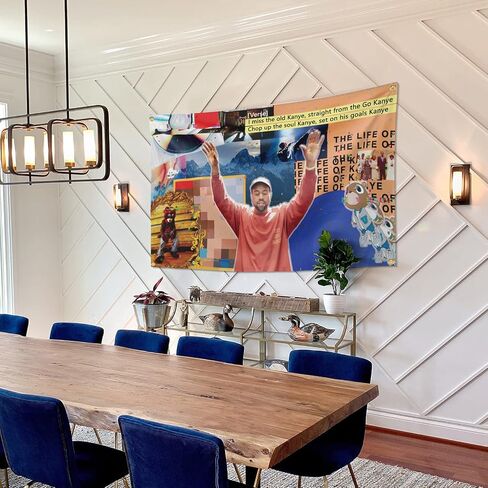 The Old Kanye Flag 3x5 Feet Banner Funny Flags for room Cool Tapestry Man Cave Wall Decor with Brass Grommets for College Dorm Room in Kuwait