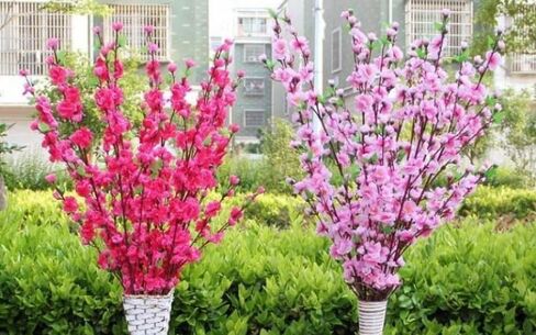 100 pcs Artificial Silk Cherry Blossom Flower Heads Spring Fake Plum Blossom Peach Blossom,Vase Fillers,Corsages for Wedding Decor,Nursery Wall,Archway Decor Wreath Garland Cake Ornaments (Pink) in Saudi Arabia
