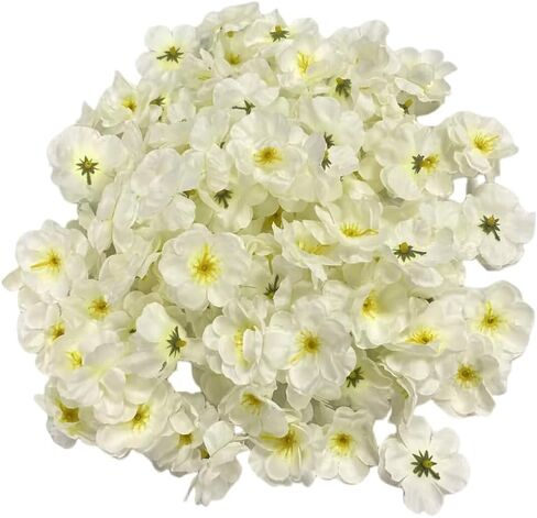 100 pcs Artificial Silk Cherry Blossom Flower Heads Spring Fake Plum Blossom Peach Blossom,Vase Fillers,Corsages for Wedding Decor,Nursery Wall,Archway Decor Wreath Garland Cake Ornaments (Pink) in Saudi Arabia