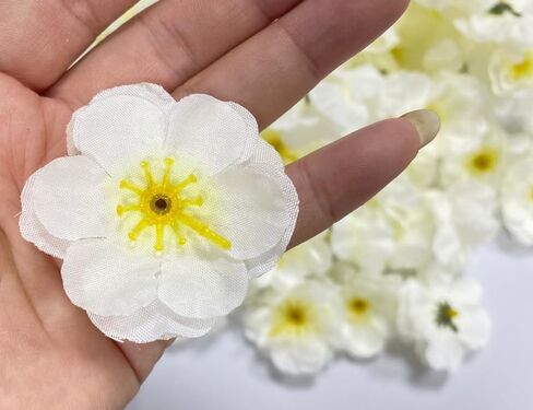 100 pcs Artificial Silk Cherry Blossom Flower Heads Spring Fake Plum Blossom Peach Blossom,Vase Fillers,Corsages for Wedding Decor,Nursery Wall,Archway Decor Wreath Garland Cake Ornaments (Pink) in Saudi Arabia