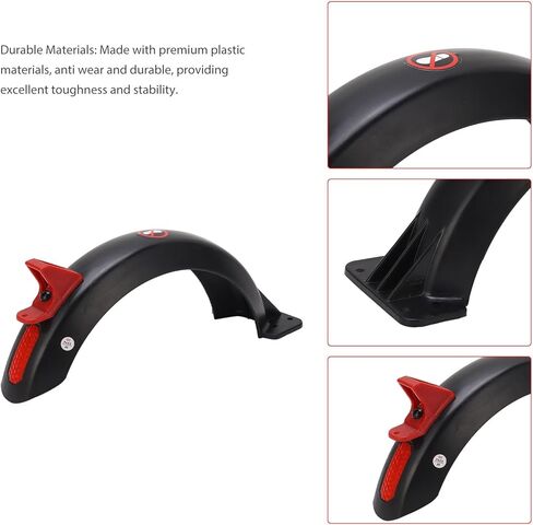 Scooter , Electric Scooter Rear with Hook & Reflective Strip, Rear Mudguard Bracket Splash Guard Replacement Accessory Support for GOTRAX GXL V2 Scooter (Black) in Saudi Arabia