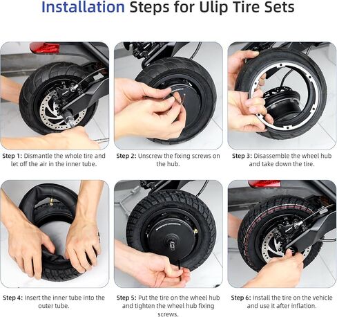 إطار ulip 8x3.00-5 مع أنبوب داخلي 8 بوصة إطار بدون أنبوب لملحقات Kaabo Mantis 8 للسكوتر الكهربائي الإطار الأمامي الخلفي (إطاران وأنبوبان داخليان) in Saudi Arabia