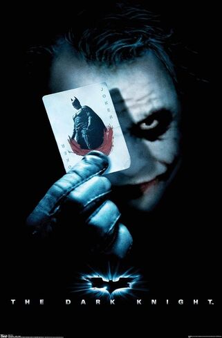 فيلم Trends International DC Comics - The Dark Knight - ملصق حائط الجوكر مع بطاقة لعب باتمان، 22.375 بوصة × 34 بوصة، إصدار ممتاز غير مؤطر in Saudi Arabia