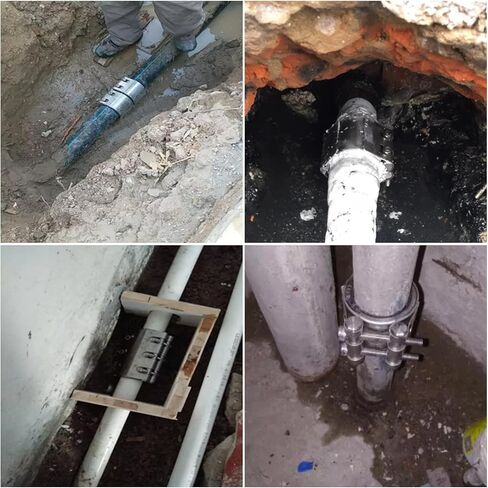 مشبك إصلاح الأنابيب لإغلاق تسرب القناة، إصلاح الأنابيب في حالات الطوارئ للأنابيب المعدنية والبلاستيكية، قابل لإعادة الاستخدام OD 3/4 بوصة (20 مم - 23 مم) in Kuwait