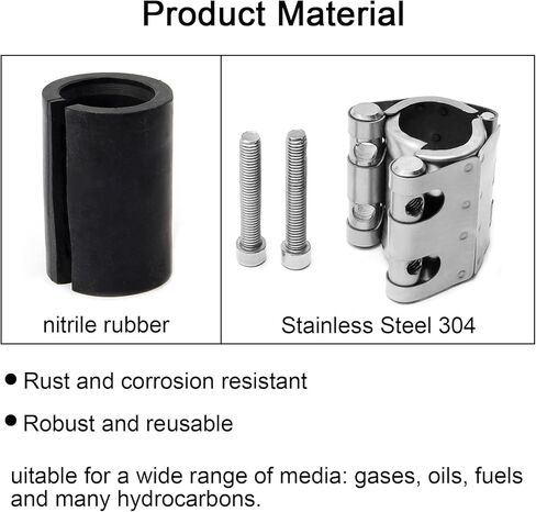 مشبك إصلاح الأنابيب لإغلاق تسرب القناة، إصلاح الأنابيب في حالات الطوارئ للأنابيب المعدنية والبلاستيكية، قابل لإعادة الاستخدام OD 3/4 بوصة (20 مم - 23 مم) in Kuwait