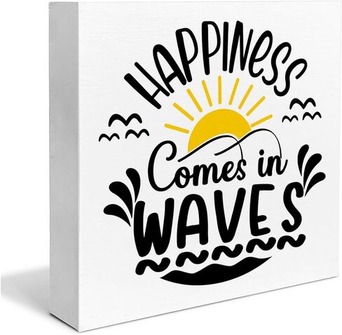 Beach Quotes Wooden Box Sign Beach House Decor Beach Definition Square Wood Sign Desk Decoration Coastal Wood Block Plaque Box Sign for Shelf Home 5 x 5 Inches in Saudi Arabia