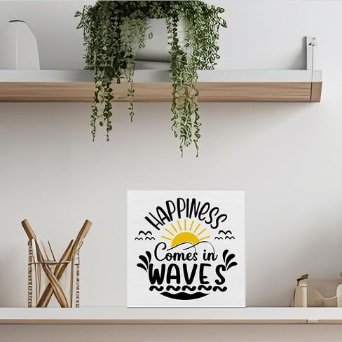 Beach Quotes Wooden Box Sign Beach House Decor Beach Definition Square Wood Sign Desk Decoration Coastal Wood Block Plaque Box Sign for Shelf Home 5 x 5 Inches in Saudi Arabia