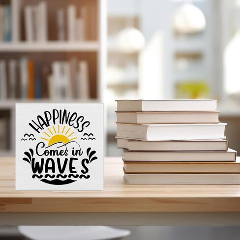 Beach Quotes Wooden Box Sign Beach House Decor Beach Definition Square Wood Sign Desk Decoration Coastal Wood Block Plaque Box Sign for Shelf Home 5 x 5 Inches in Saudi Arabia